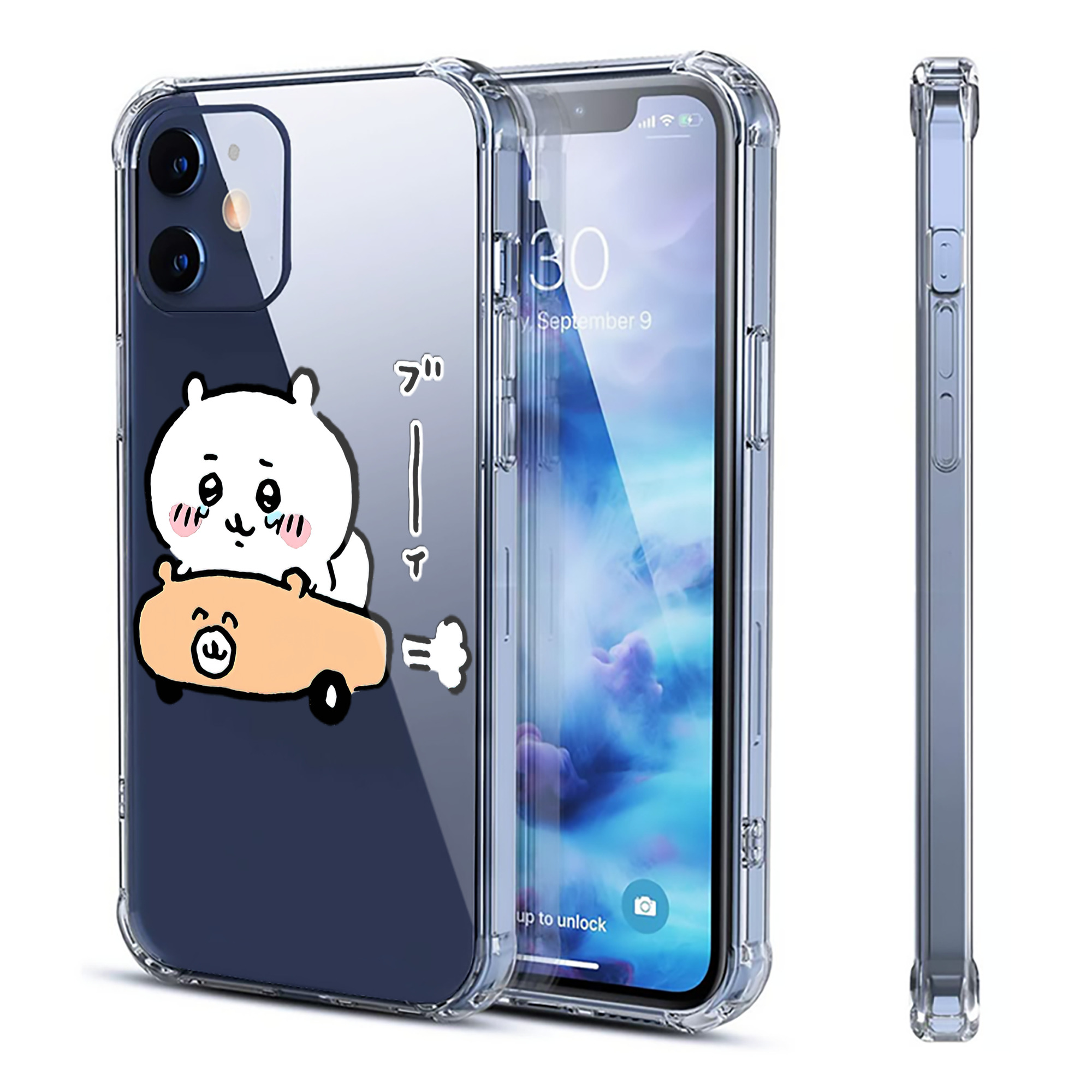 （画像用） ちいかわ ちいかわ Chii-kawa chiikawa 【iPhone 12シリーズ対応】透明スマホケース（クリアソフトケース）